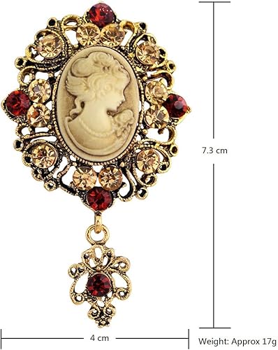 Miniatura 5 de JJTZX Gargantilla victoriana de terciopelo negro con encaje camafeo gótico para mujer