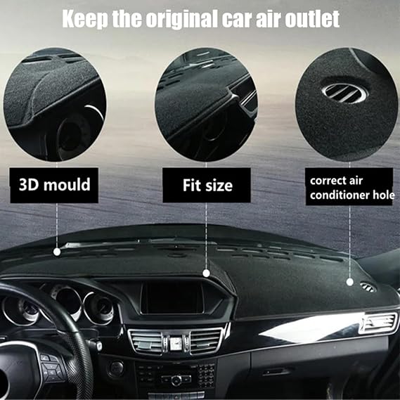 Fit for Toyota Hiace 2019 2020,Car Dashboard Cover,Non-Slip Dash Mat Dashboard Cover,Black Dash Cover Mat,Automotive Interior