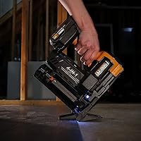 Vista 10 de Freeman PE4118GF - Kit de clavador/grapadora de suelo de 20 voltios inalámbrico 4 en 1 calibre 18 de 2 pulgadas con baterías de iones de litio