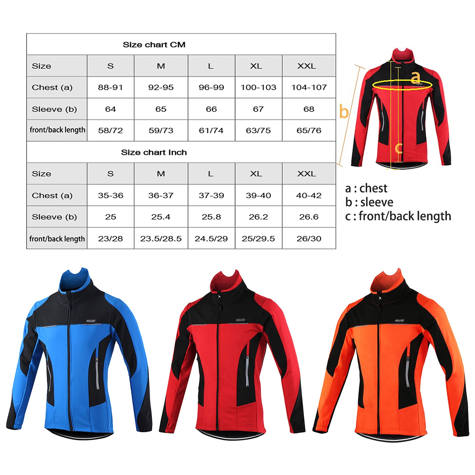 Chaqueta De Ciclismo Para Hombre, Impermeable Resistente Al Viento Y Cálida Polar MTB Ropa De Ciclismo, Chaqueta De Otoño E Invierno Para Correr