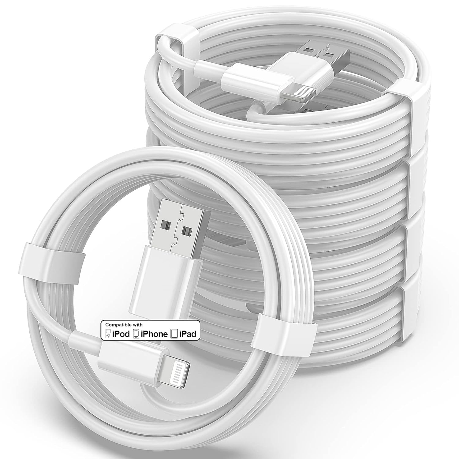 5 Pack Apple MFi Certified Charger 3ft Apple USB to Lightning Cable 3 Foot Original Fast Charging Cord