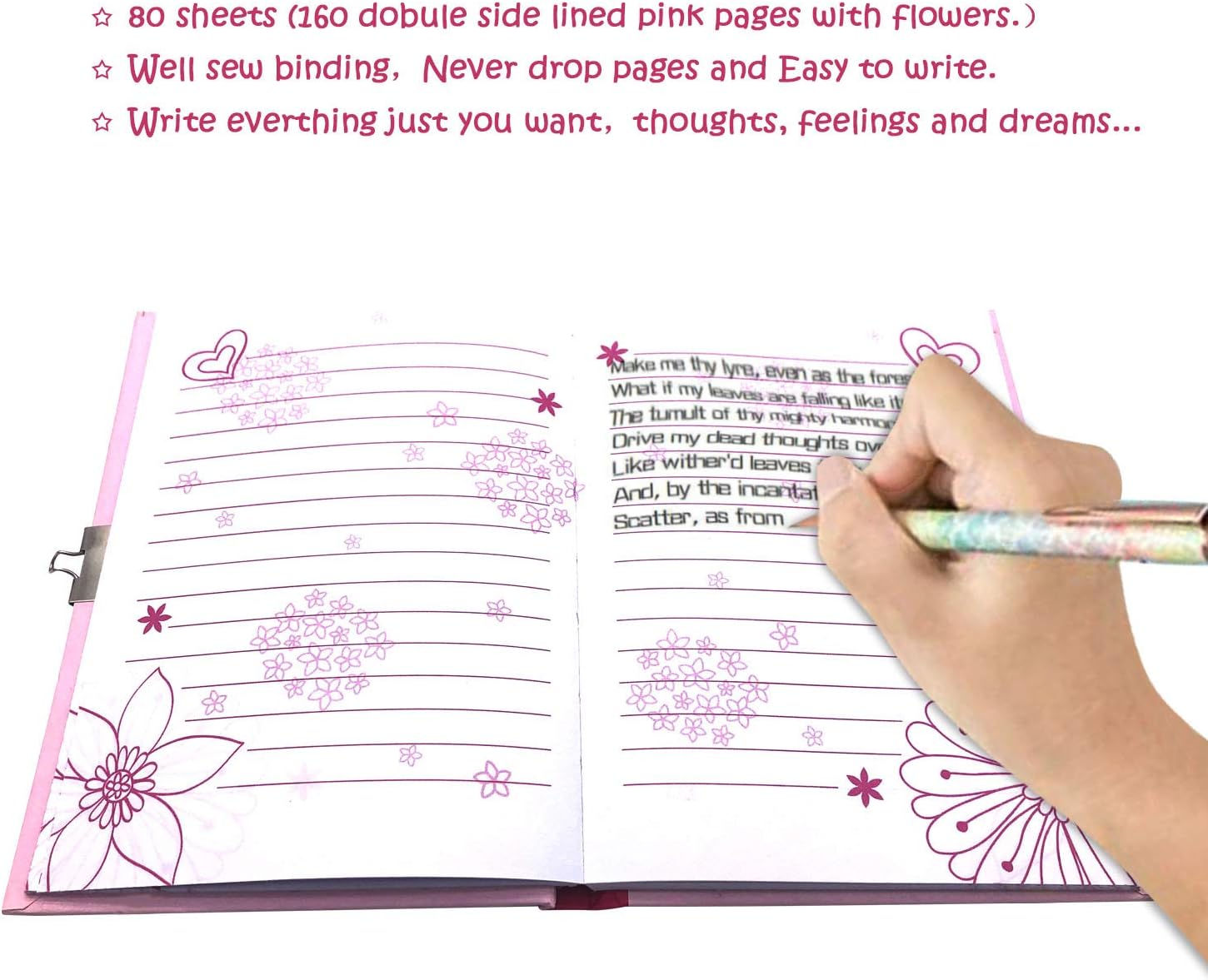 EverCreatives Kids Diary with Lock for Girls, Shakable Sequin Llama Journal with Lock for Kids Size 7.1 x 5.3 Inches 160 Pages : Toys & Games