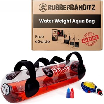 RubberBanditz Water Weight Aqua Bag, Aquatic exercise equipment, Hydro Core Training Bag for Balance, Strength, Portable Water Aerobics Equipment & Outdoor Workout Gear, Aqua Training & Weight Lifting