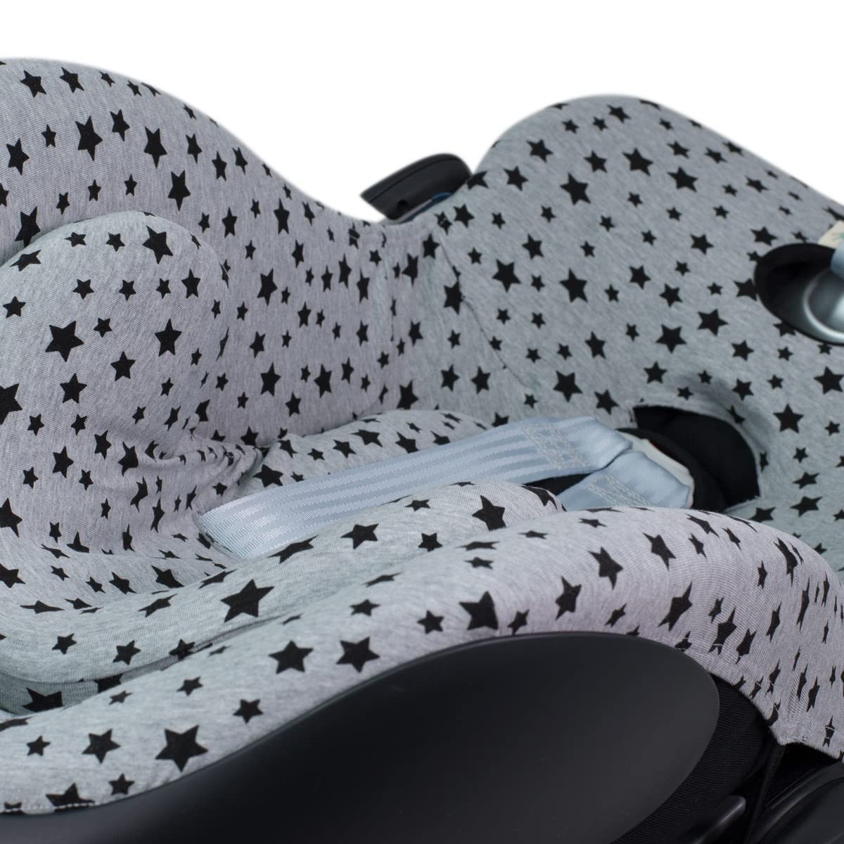 JYOKO KIDS Fodera per seggiolino auto in cotone compatibile con Cybex Aton Cloud-Q-M-2-4-5 (CLOUD Q-M, Black Star)
