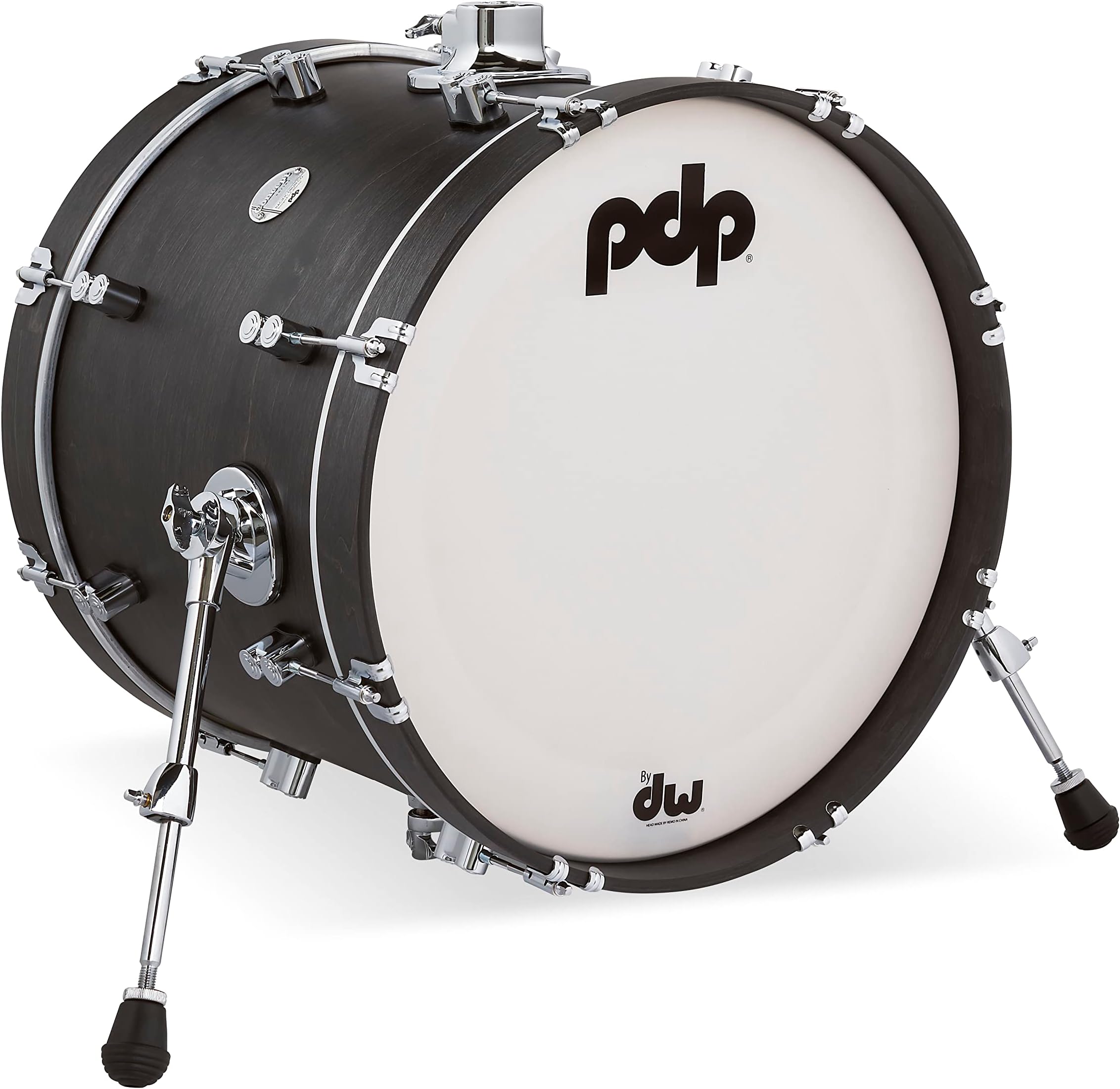 & Percussion アドオン PDP コンセプト クラシック、14x18、エボニー フープ キックドラム (PDCC1418KKEE)