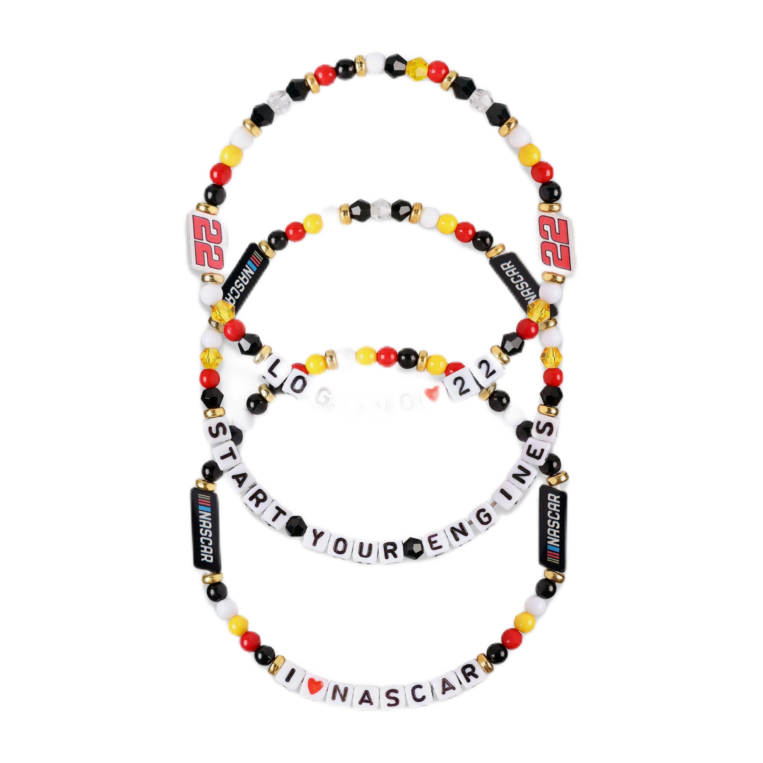 FOCO NASCAR Joey Logano Womens 3 Pack Friendship Bracelet