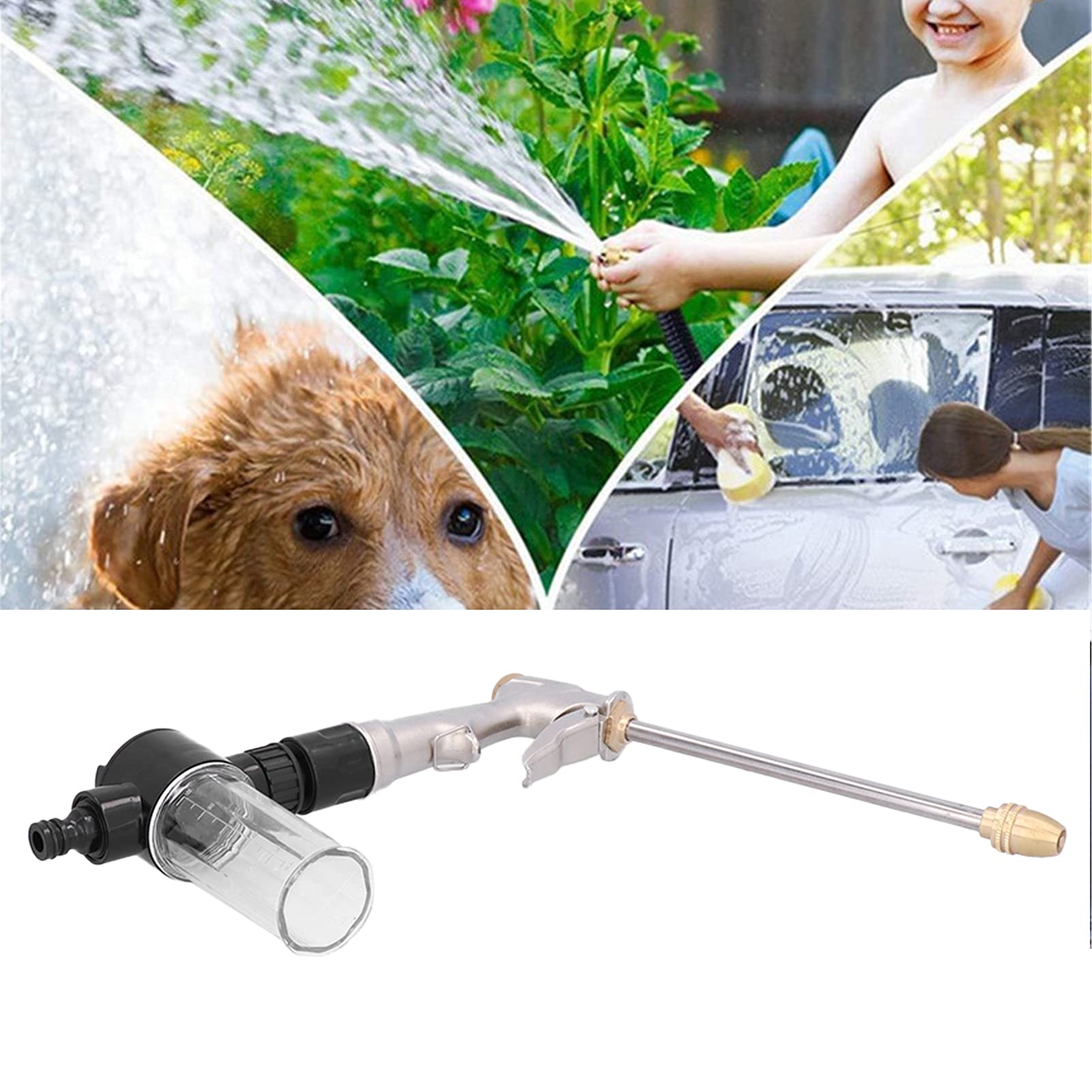 Pistola ad acqua ad alta pressione, irrigatore per pulizia Pratico portatile durevole per irrigazione da giardino per autolavaggio