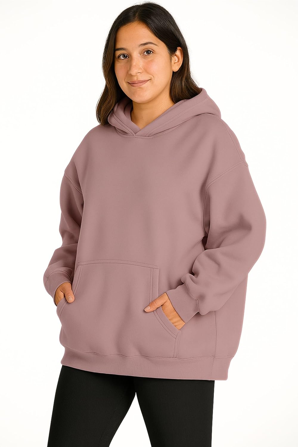 Women Oversized Hoodies Fleece Sweatshirts Fall Fashion Lounge Pullover Airport Travel Sweaters Cozy Winter Clothes - Image 5