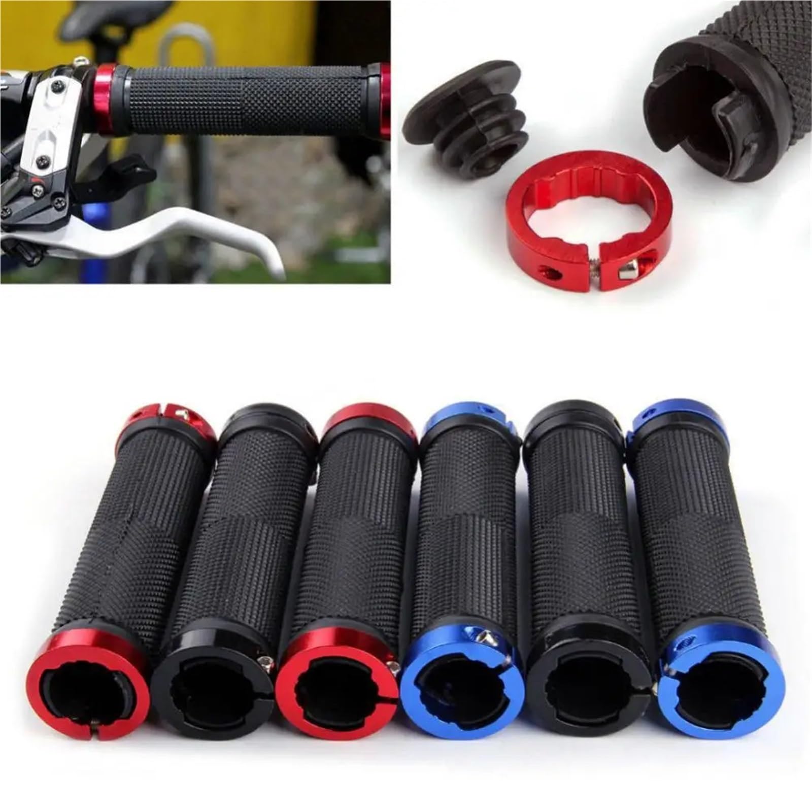 Fahrrad Lenkergriffe Anti-Rutsch Mountainbike Lenkergriffe - 8 Paar Gummi für Roller Bike