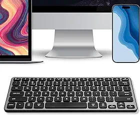 Macally Teclado Bluetooth sem fio para Mac – conectividade premium para vários dispositivos – Teclado Apple compatível com MacBook Pro/Air, iMac, Mac mini, iPad, laptop e PC