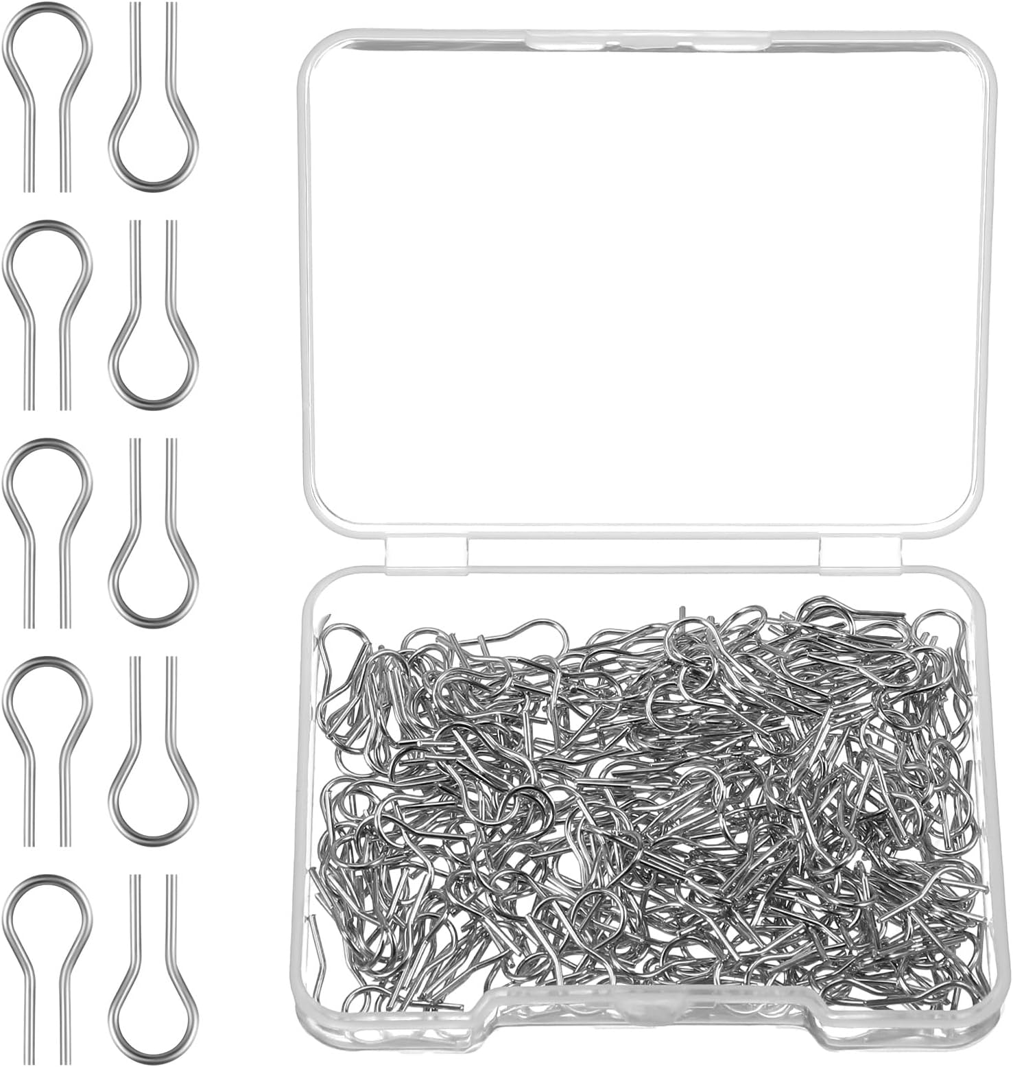 300Pcs High Fire Wire for Ceramics, 0.5mm R-Shape Carbon Steel Fused Glass Supplies, 700°C Heat Resistant Glass Fusing Supplies for Jewelry Making, Kiln Work, Clay Crafts