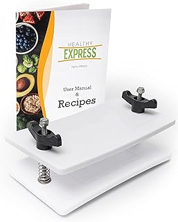 Extra Firm Tofu Press by Healthy Express - Premium Curved Plates for Superior Pressing Results on Firm and Extra Firm Tofu. Healthy Eating is Now Easier. (2-Post/2-Spring)