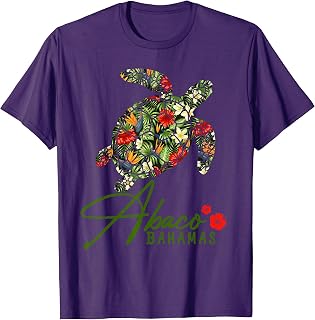 Abaco Tropical Sea Turtle Bahamas for Men and Women T-Shirt