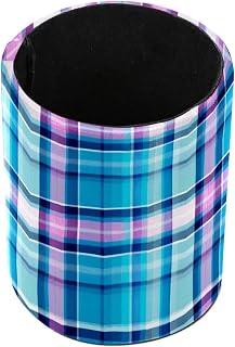 Soporte para bolígrafos para escritorio, accesorios de escritorio, cuadros de color azul y verde, taza para lápices