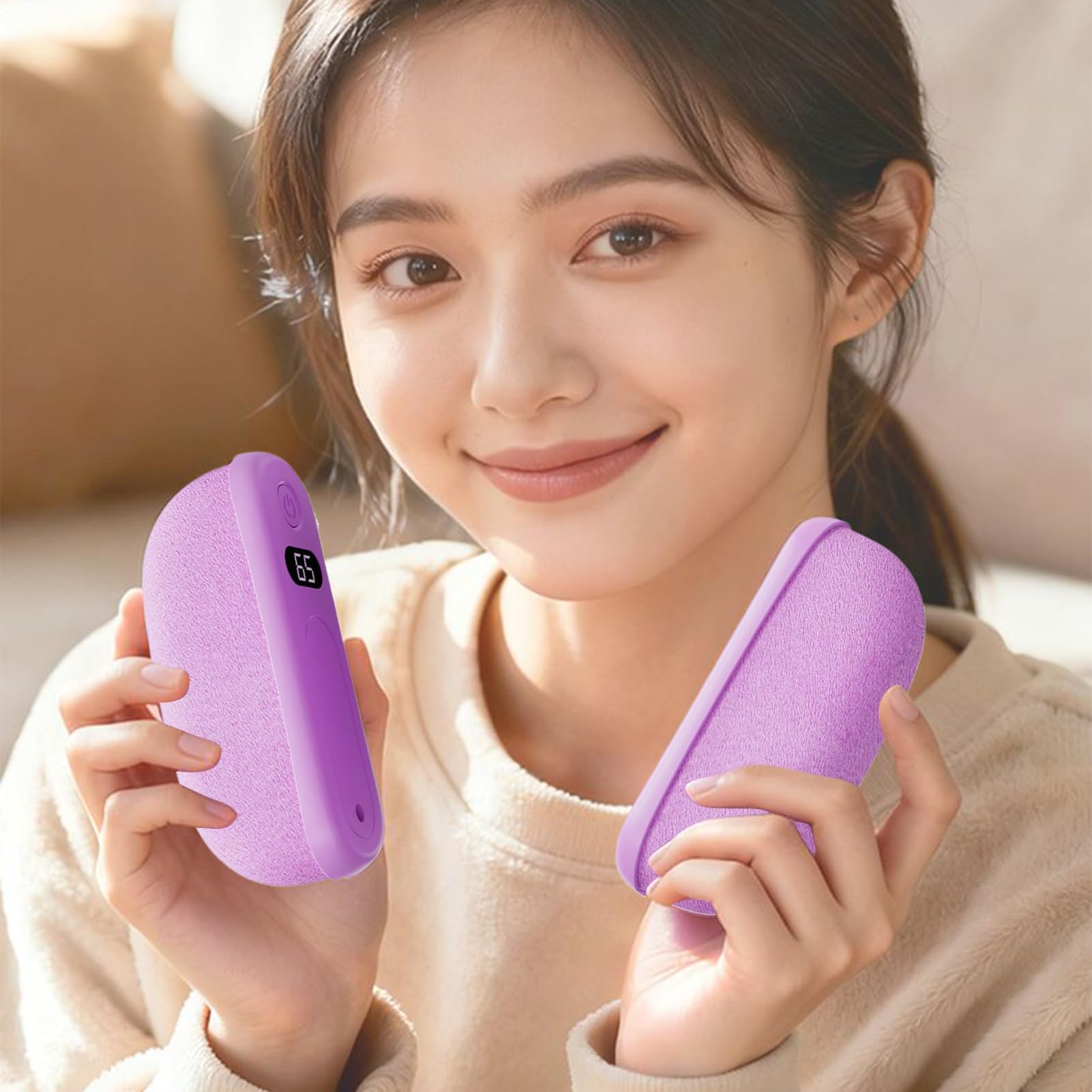 Scaldamani elettrico, scalda mani magnetico a 3 temperature, ricaricabile tramite USB, per inverno, freddo, sport all'aperto, campeggio, escursionismo, sci, golf, lavoro, donne, bambini, Natale