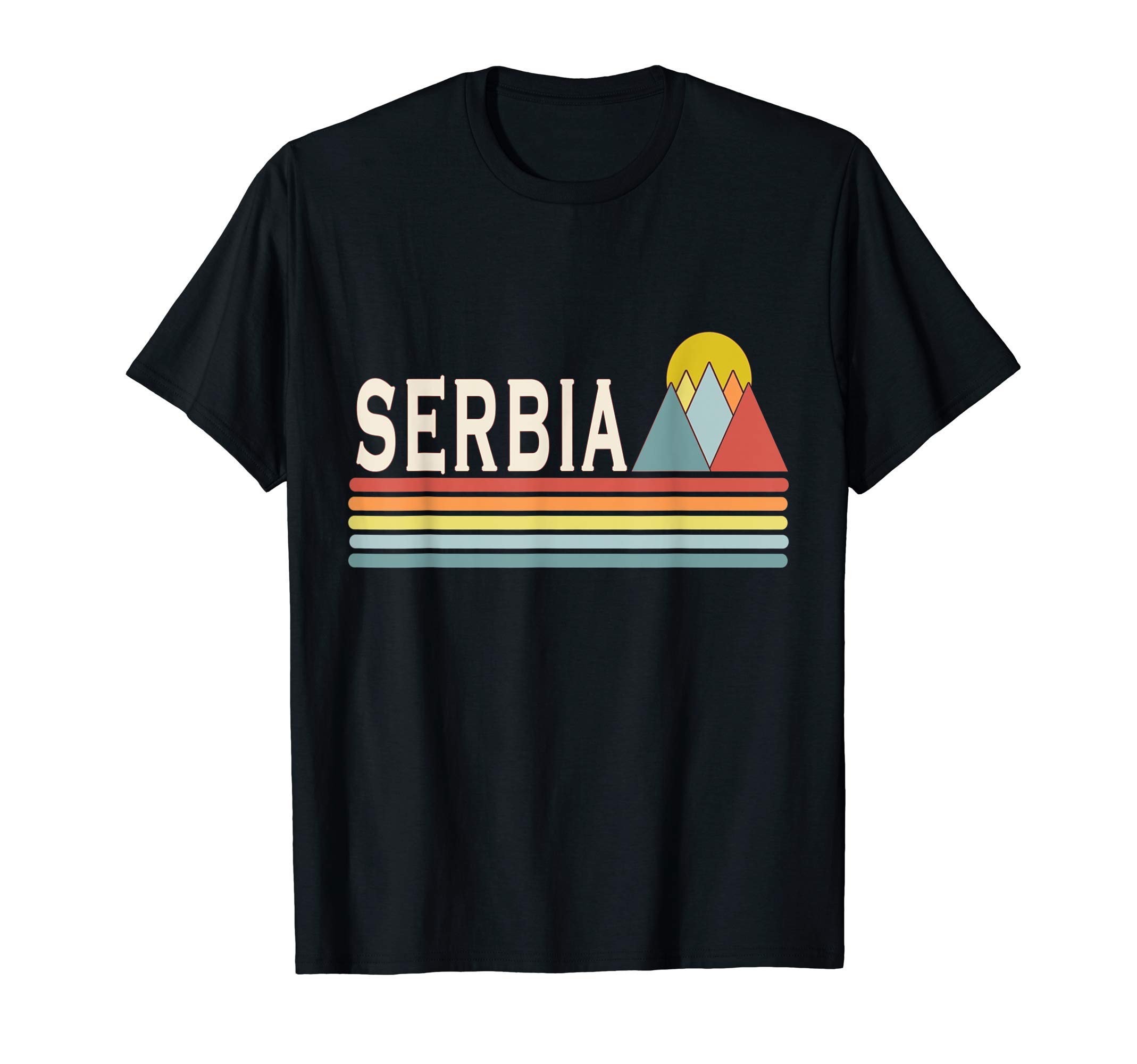 Serbian mountain town giftsRetro style Serbia outdoors T-Shirt