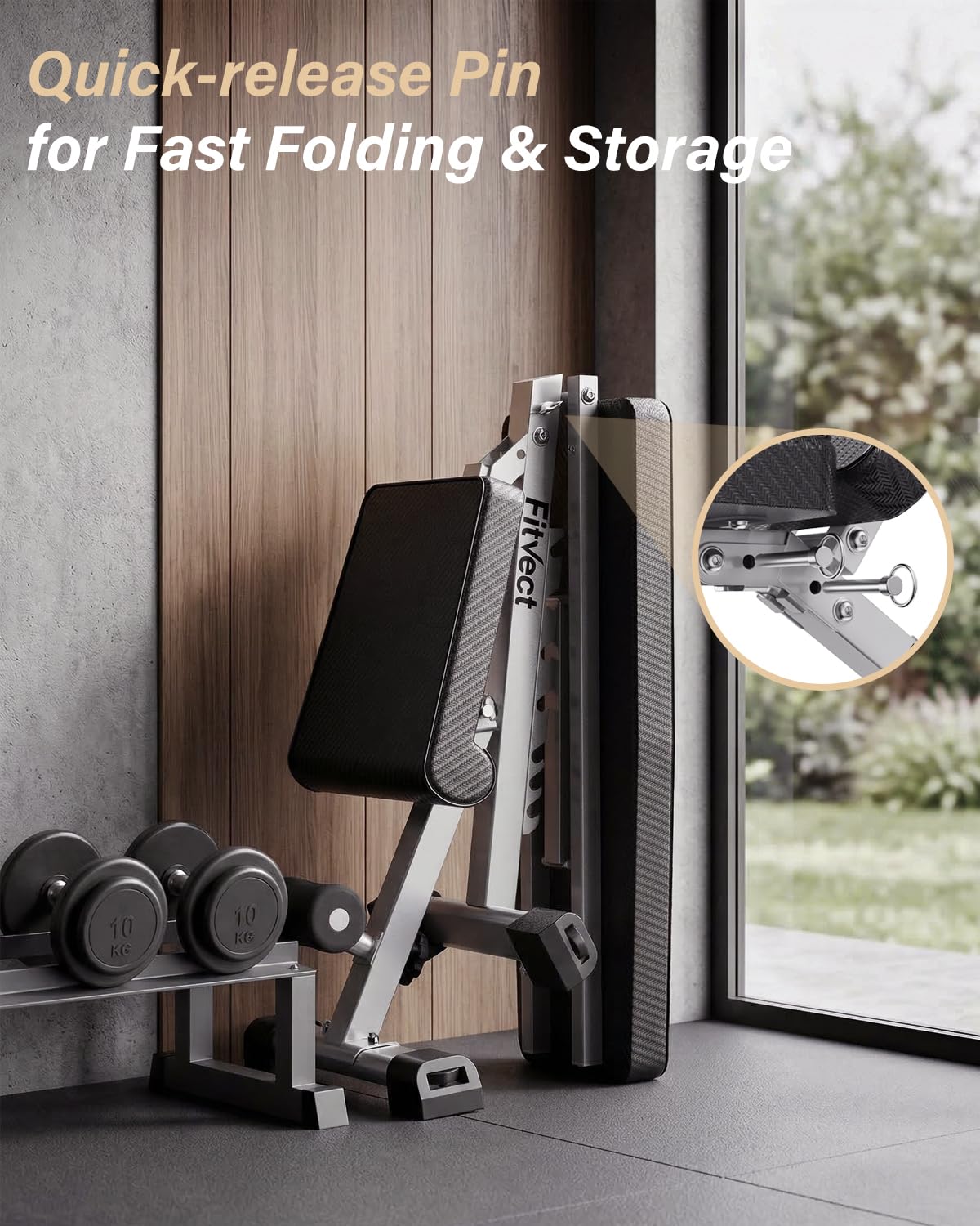 Banco de pesas profesional ajustable y plegable, soporta hasta 300 kg, banco inclinado multifuncional para entrenamiento de fuerza, press de banca y fitness en casa