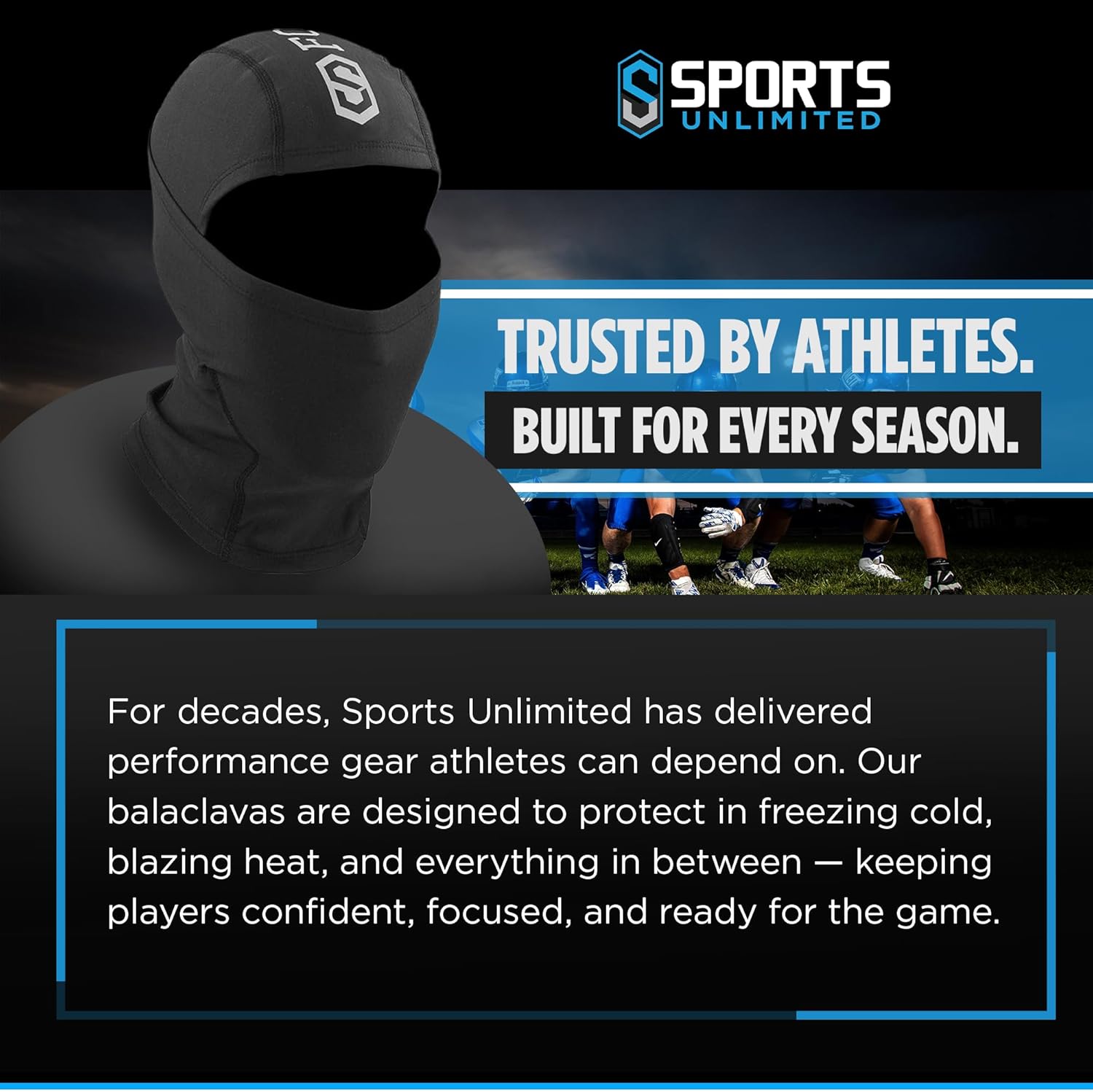 Sports Unlimited Adult/Kids Hood, Football Shiesty Mask, Ski Mask for Men and Women, Summer Balaclava (Warm/Cooling Options) - Image 7