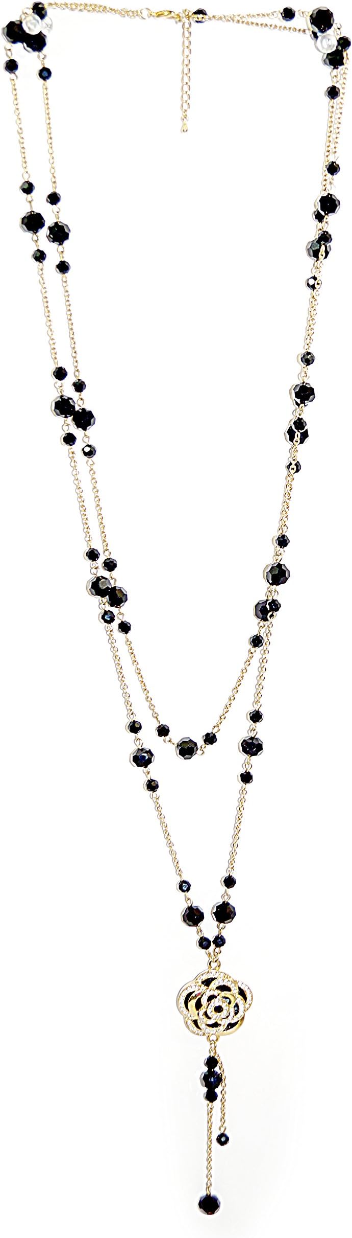 Gold Chain with Blackbeads