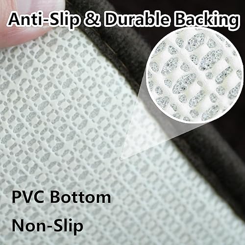 Miniatura 6 de BOANKODU Tapetes de baño de felpilla súper suave, absorbente, con parte inferior antideslizante de PVC duradero, lavable a máquina (24 x 16