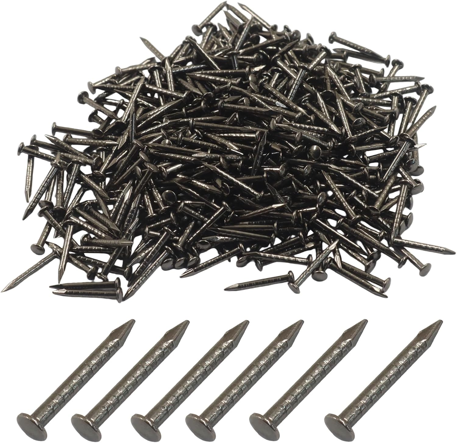 Small Tiny Nails 1x10mm, Silvery, 500Pcs