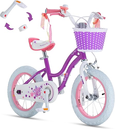 RoyalBaby Bicicleta EZ para niñas, bicicleta Stargirl, entrenamiento libre, equilibrio a pedal, bicicleta de fácil aprendizaje, 12-20 pulgadas para