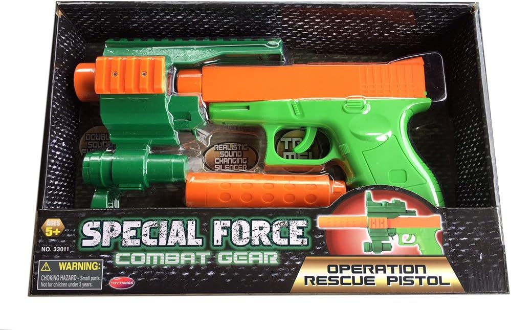 Special Force Combat Gear Operation Rescue Toy Pistol with Realistic Sound