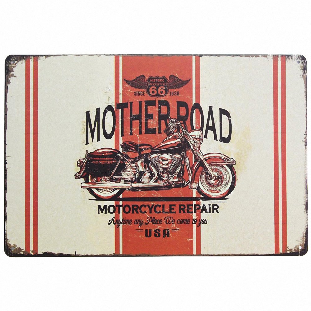 Vintage Metal Wall Plaques Metal Plaque Mother Road 66 Amazon.co.uk