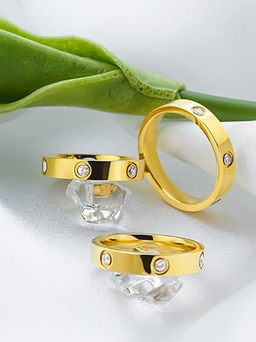 Miniatura 8 de ZLLOO Pulseras de oro para mujer, chapado en oro real de 14 quilates, con circonita cúbica, no se deslustra, pulseras de nudo de amor, ajustables, a