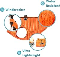 Vista 2 de Gooby Chaleco Acolchado - Azul, X-Small - Rompevientos Ultra Delgado con Cremallera y Doble Anilla en D para Correa - Abrigo Suéter para Perros