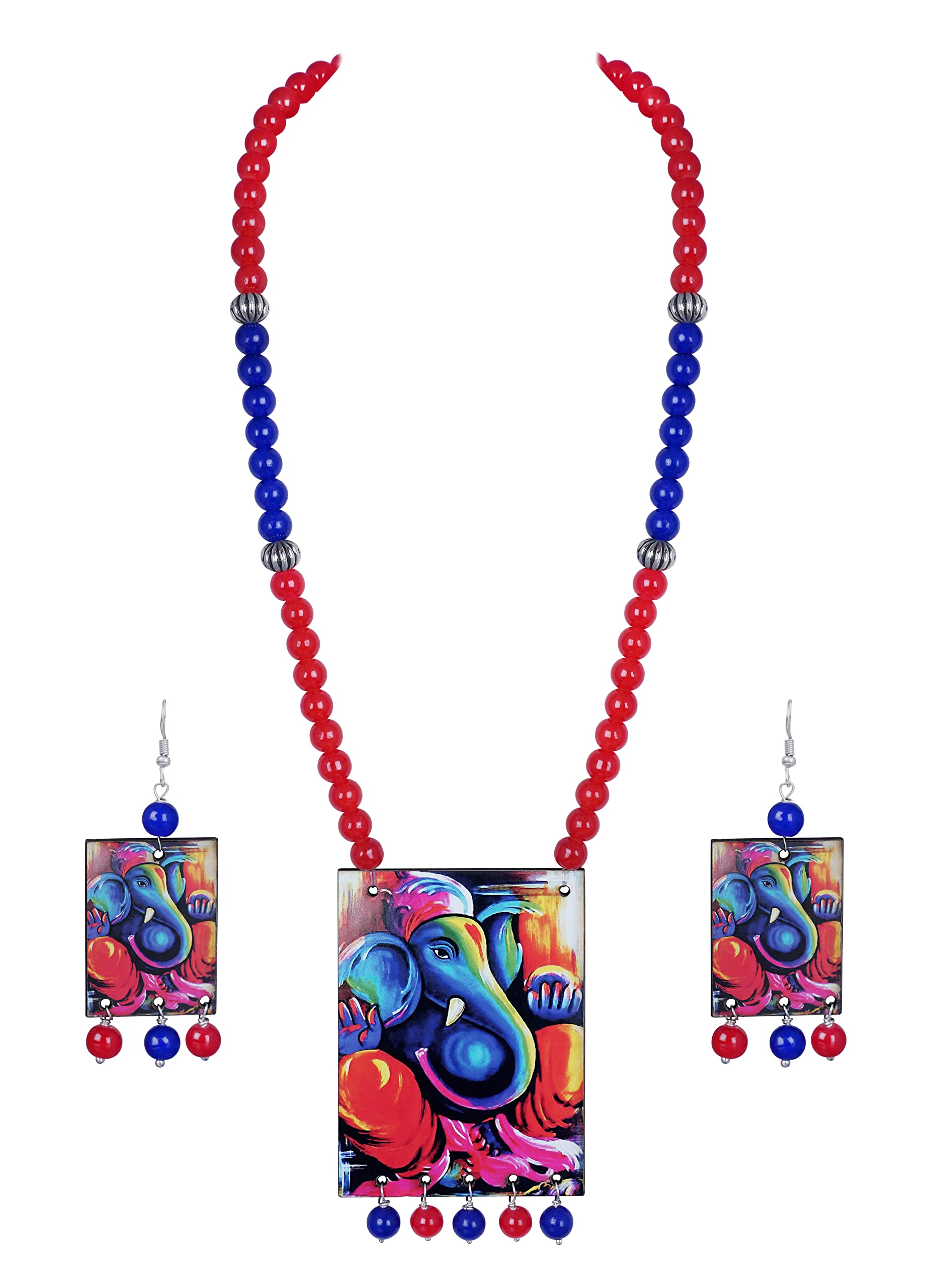 See full amazon price history chart for JFL - Jewellery for Less Ethnic Ganesha Handcrafted Beaded Designer Necklace Set for Women & Girls. (Royal Blue, Red),Valentine JFL - Jewellery for Less Ethnic Ganesha Handcrafted Beaded Designer Necklace Set for Women & Girls. (Royal Blue, Red),Valentine (B09V31JQHD) Amazon Price History, Amazon Price Tracker