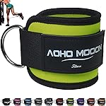 AOHO MOOON Comfortable Adjustable Ankle Straps for Cable Machines Women, Gym Workout Leg Strap, Ankle Cuffs for Glute Workouts, Foot Straps for Kickback (Single, Green)