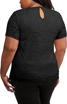 Amazon.com: Teddi Rose Women's Lacy Keyhole Top (US, Alpha, Medium