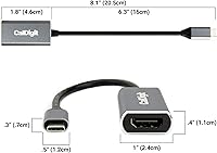 Vista 6 de CalDigit Adaptador USB-C a HDMI 2.0b - 4K 60Hz, soporte de alta actualización, HDR, compatible con Thunderbolt 3/4/5, USB 3.1/USB4 para Apple