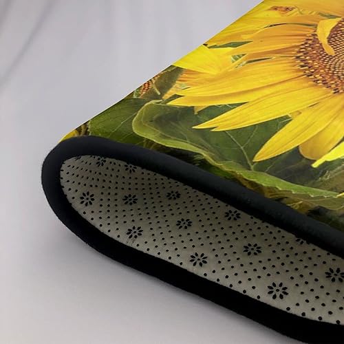 Miniatura 7 de Alfombras lavables de gran tamaño girasoles en el campo puesta de sol suaves y grandes antideslizantes para habitación de niños sala de estar