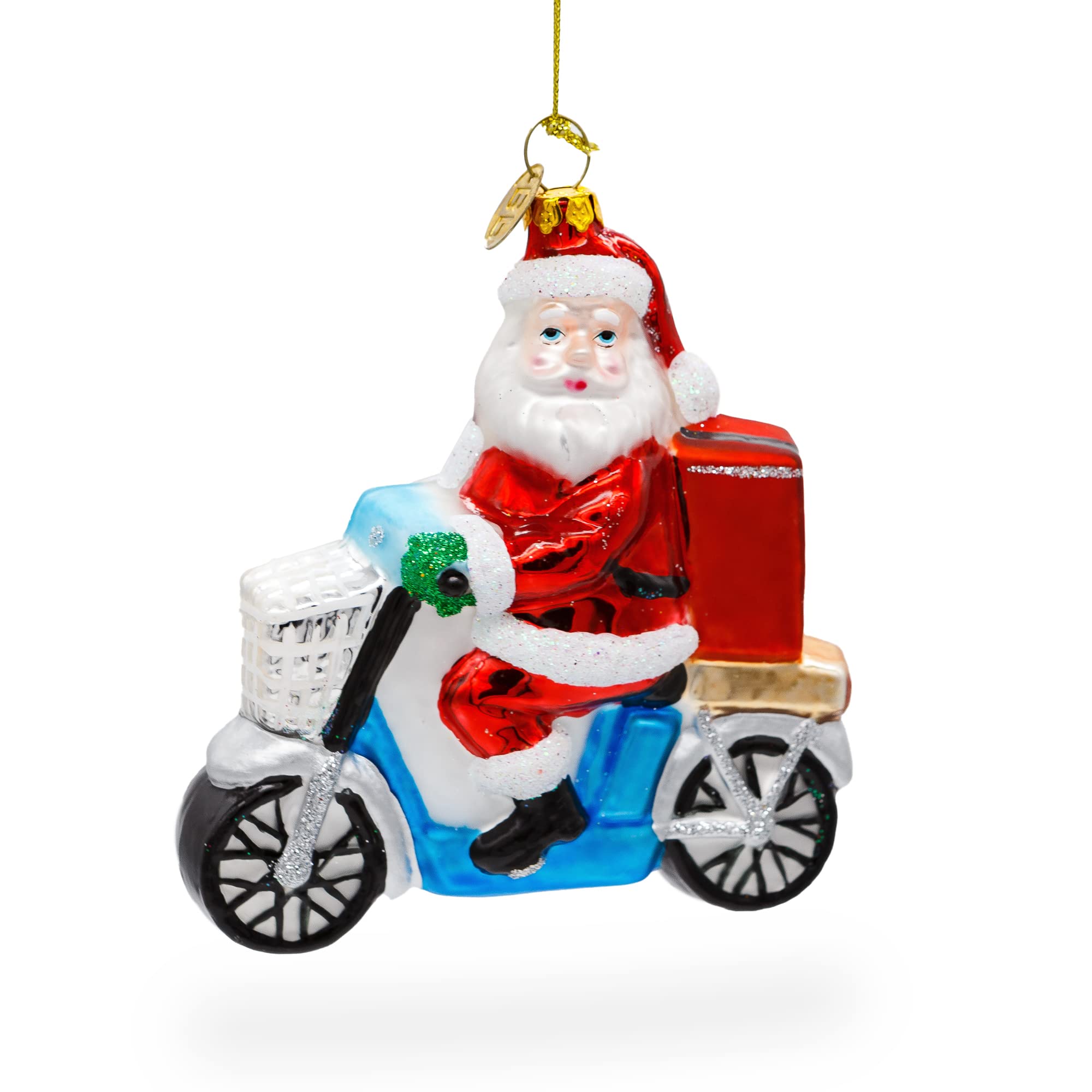 Décoration de Noël en verre Père Noël BestPysanky pour sapin