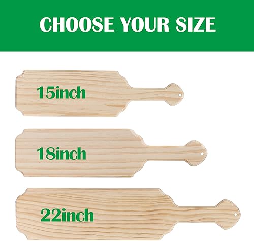 Miniatura 6 de BATTIFE Palas de hermandad griega de 15 pulgadas, paleta de fraternidad de madera maciza, paleta de madera de pino sin terminar para tallar y usar