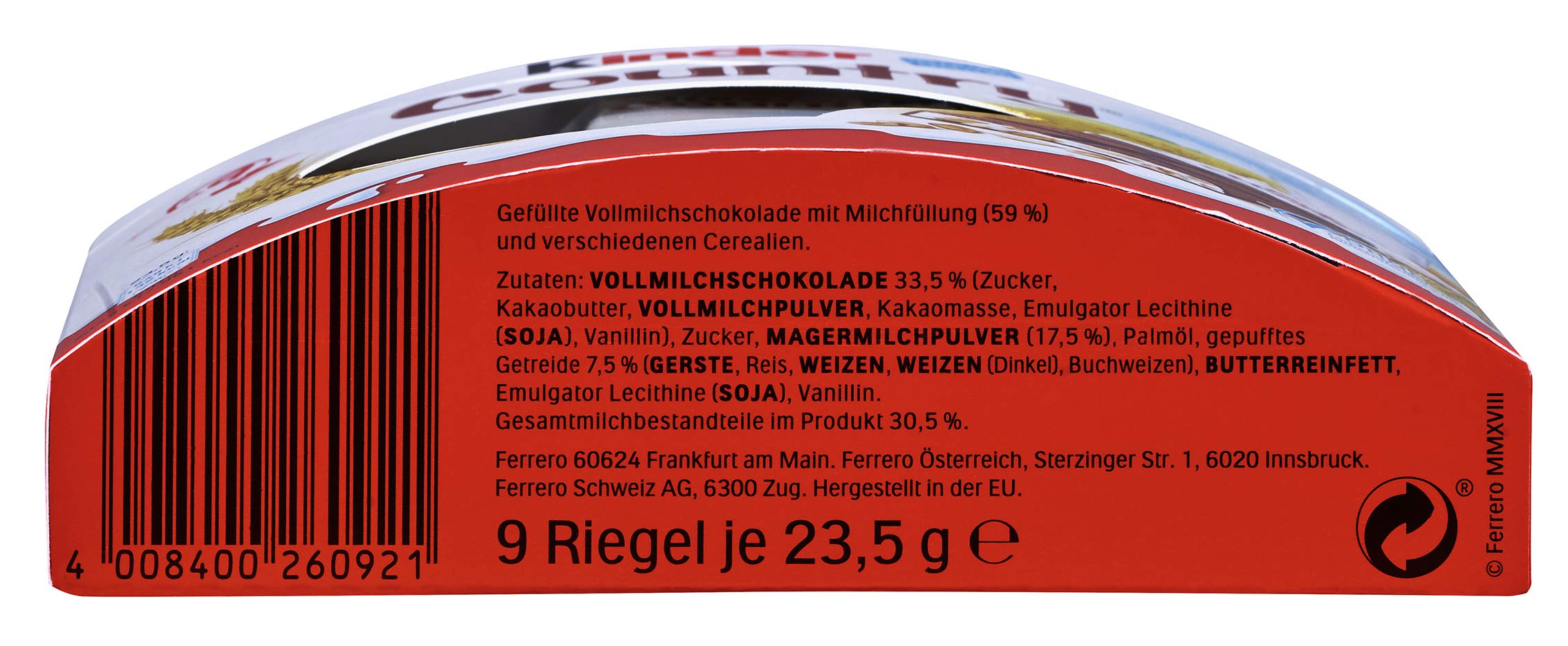 kinder Country Vorratspack, 6er Pack (6 x 211.5 g Packung)