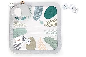 Sprout Spot Baby Milestone Tummy Time Activity Mat and Play Gym for...
