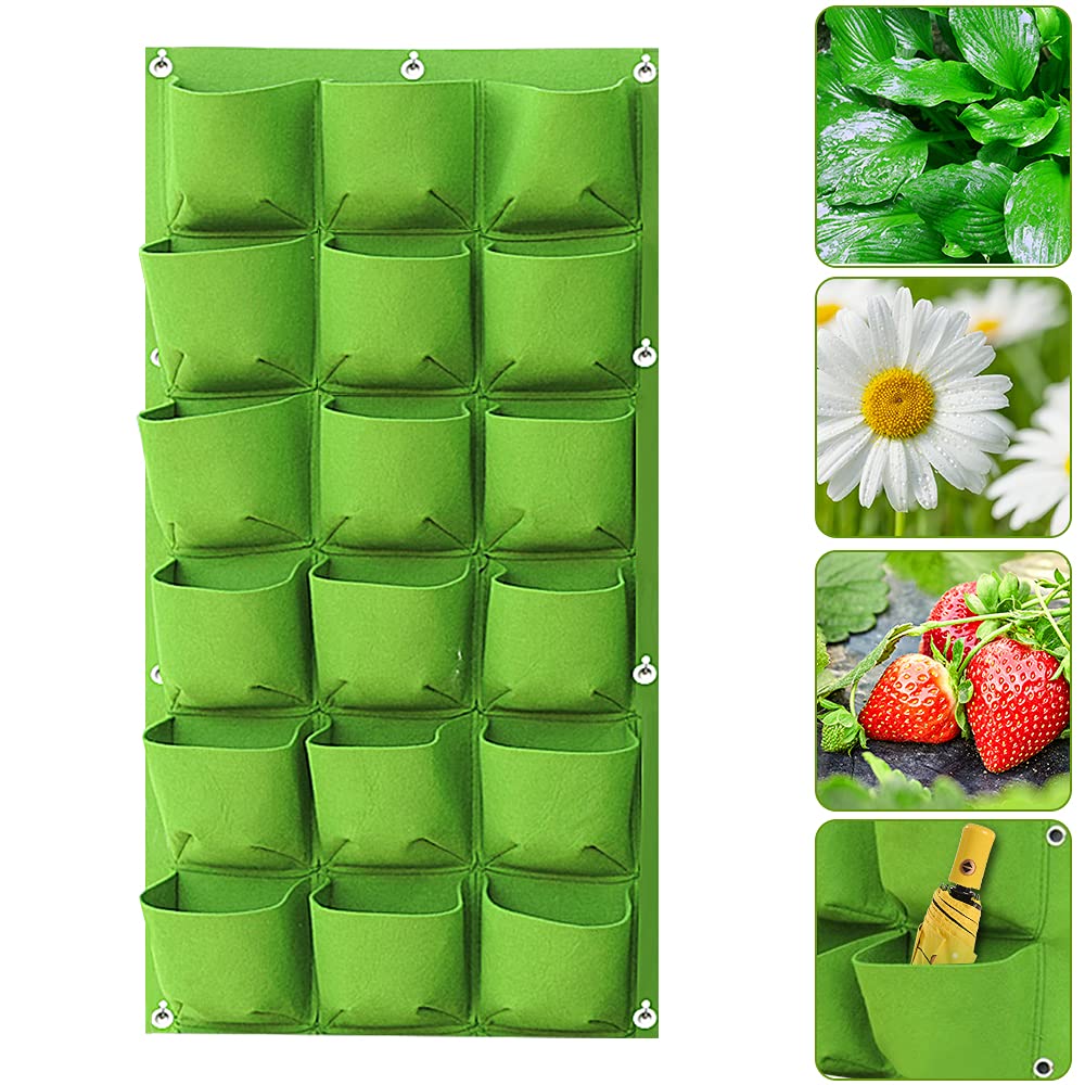 Bolsas de cultivo de papas, paquete de 4 bolsas de cultivo de plantas Bolsas de cultivo de tomates de 10 galones Macetas Bolsas de plantas Kit de bolsas de cultivo de vegetales de jardín (Green1 18)