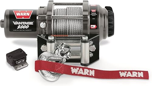 Cabestrante Warn Vantage 2000 S, 2000 libras. de capacidad, Negro