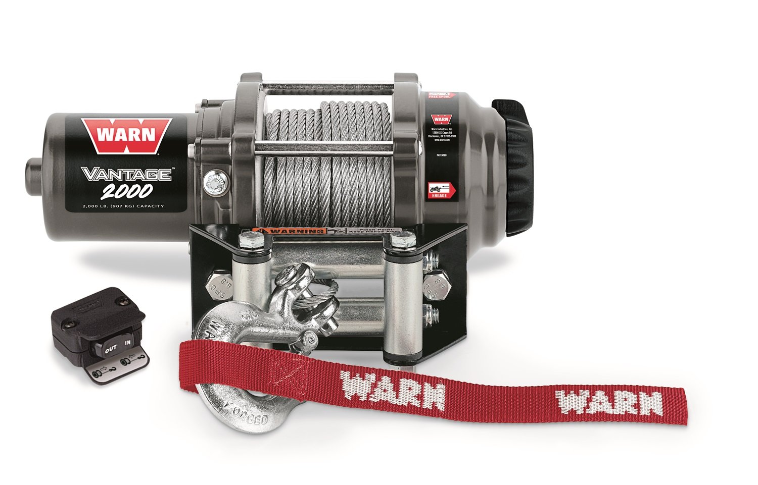 Warn Vantage 2000 Winch - 2000 lb. Capacity, 50' of 5/32