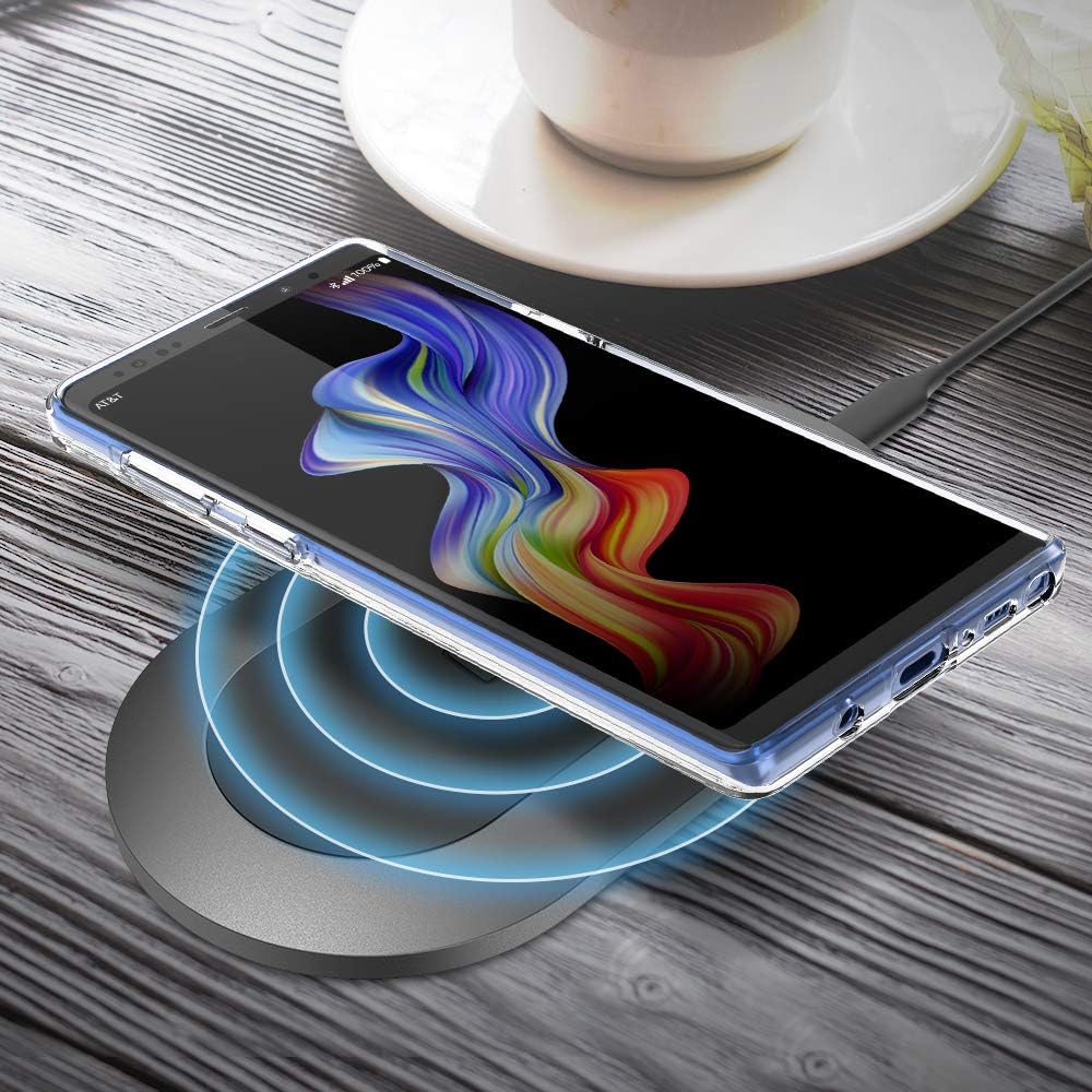 Trianium Clarium Series Galaxy Note 9 Case with Reinforced Corner TPU Cushion and Hybrid Rigid Clear Back Plate Protection for Samsung Galaxy Note9 Phone (2018) - Clear