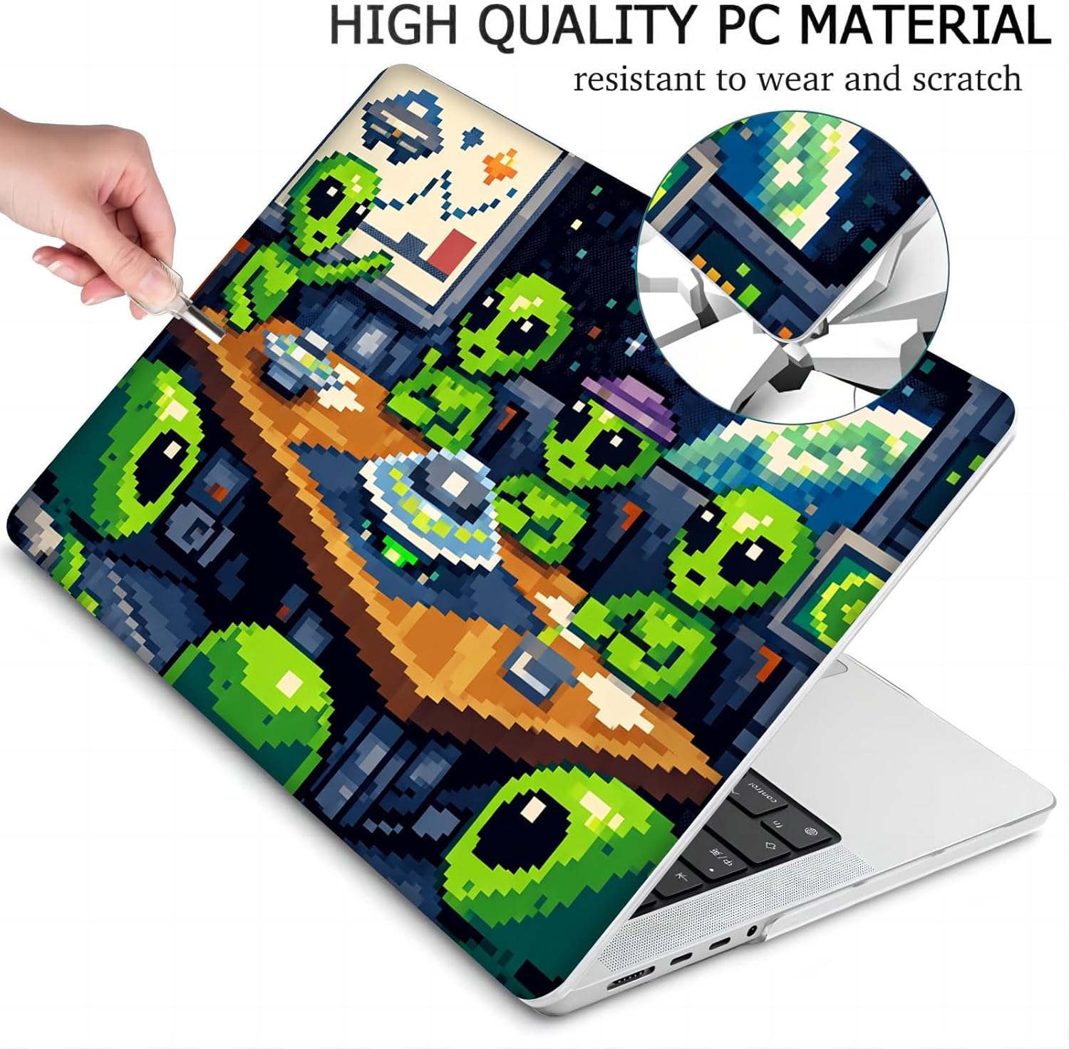 Compatible with MacBook Neo 13-inch, Hard Shell Case with Keyboard Cover and Screen Protector (A3404 A18 Pro chip, 2026 Release) - Aliens MC22654