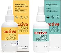 BLDG Active Skin Repair Bundle: Natural Hypochlorous Acid Antiseptic Spray & Hydrogel for Cuts, Wounds, Rashes, Sunburns (3oz Each)