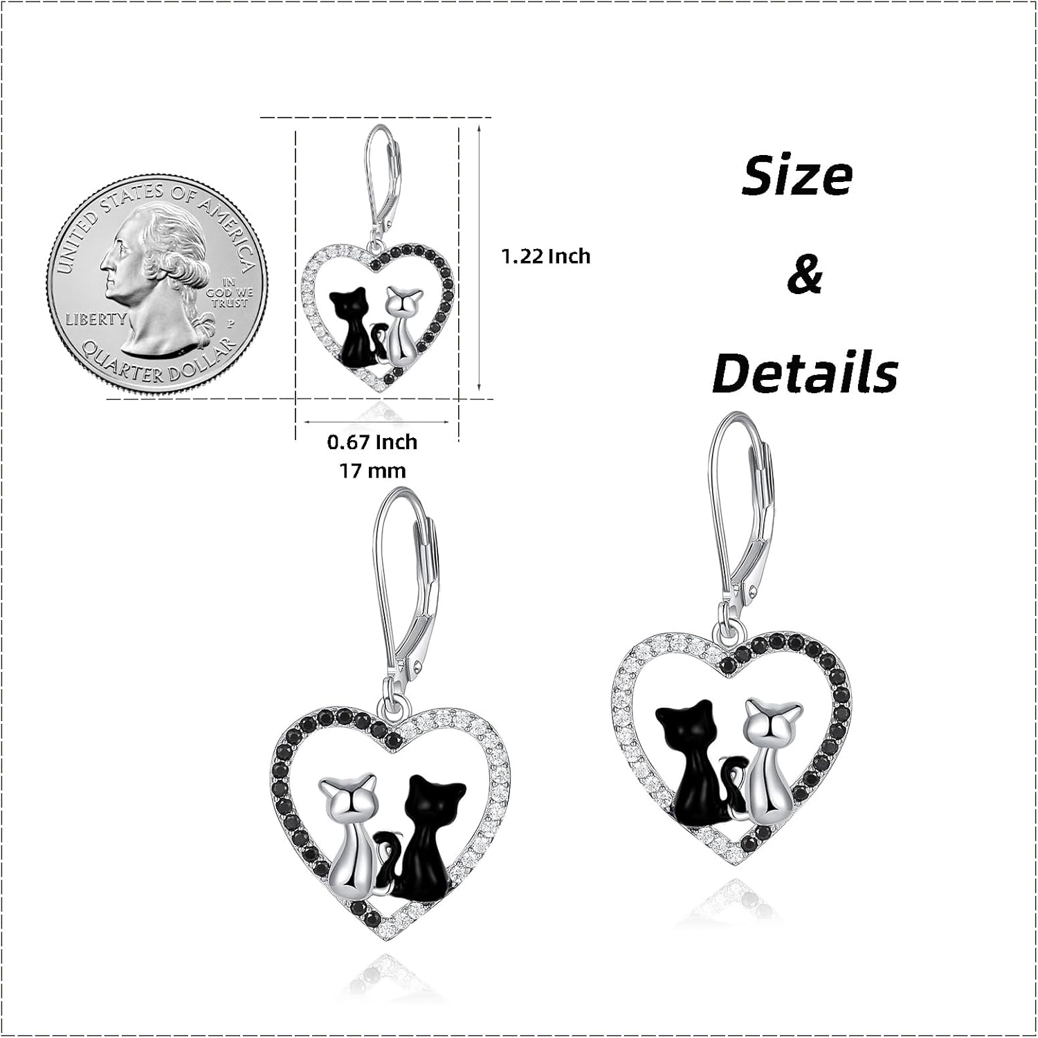 Flower Animal Earrings 925 Sterling Silver Animal French Dangle Earring Flower Earring Jewelry for Women US2 - Image 6