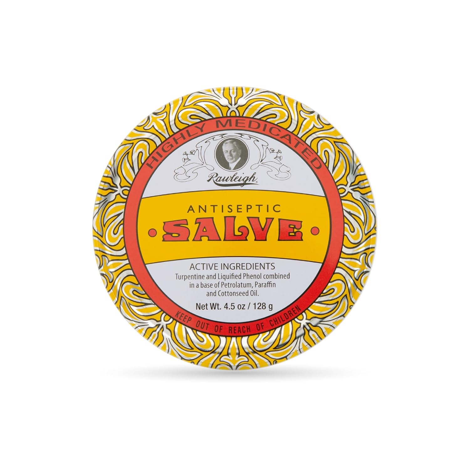 Pomada Antisséptica Iconic Yellow Tin Rawleigh: 127g, Natural, Multiuso para Cortes, Machucados e Irritações