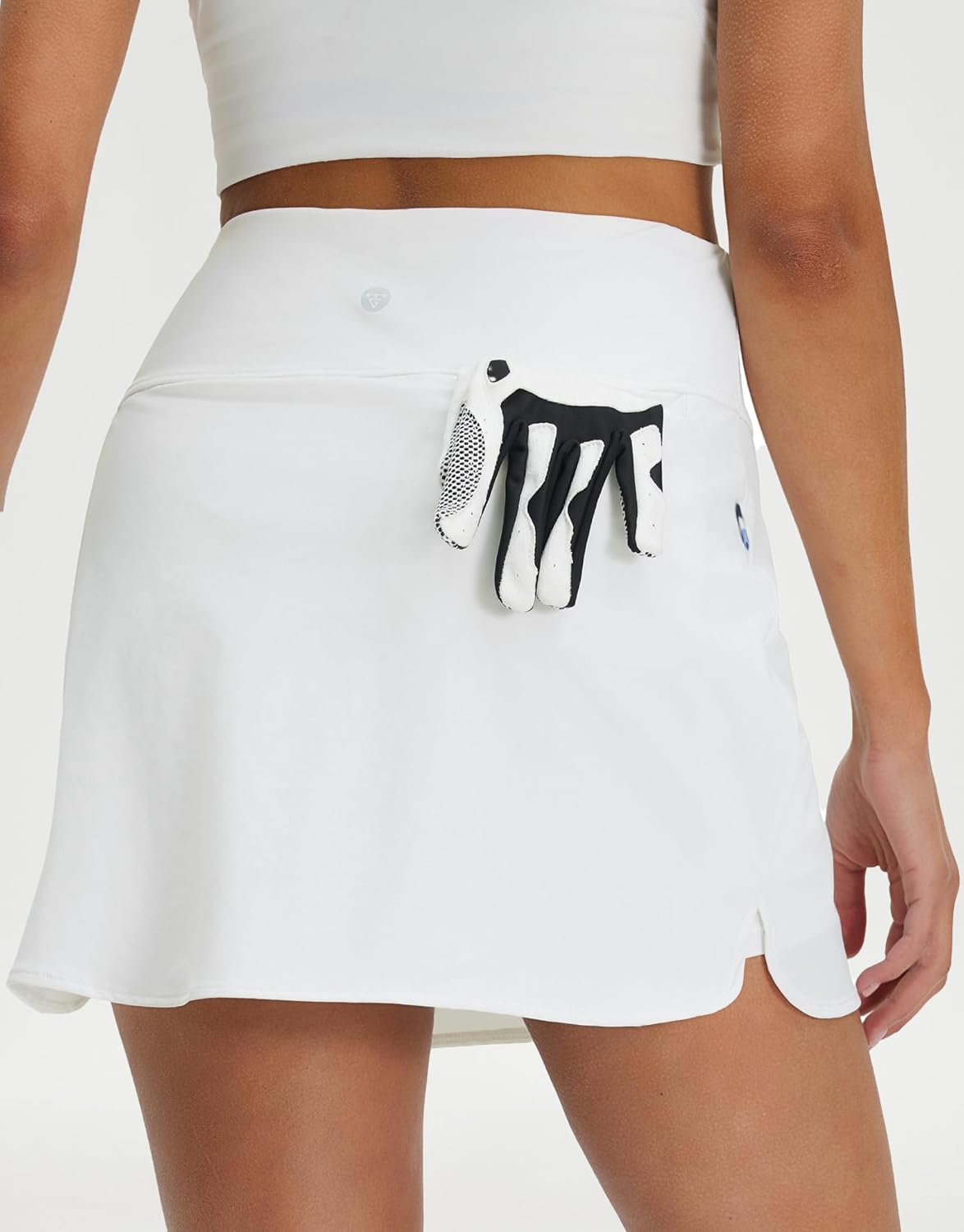 M MAELREG Womens Tennis Skirt High Waisted Athletic Mini Lined A Line Skort with 3 Pockets Nylon Stretchy Workout Golf Skirt