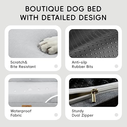 Miniatura 6 de Homemate Camas para perros de tamaño grande 36 x 27 pulgadas, cama ortopédica para perros grandes, cama XL para mascotas, gatos, suministros de sofá