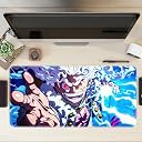 JIGARI Anime Theme Printed XL Extended Stich Edge Mousead | Smooth Surface Gaming Mousepad with Anti-Slip Rubber Base | 3mm Thick - 11 x 23 Inch (Lightning Luffy (P97)) gallery image